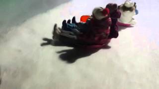 ✔Новый год Катимся с горки Новогодние развлечения 2016 New Year roll downhill fun Christmas 2016