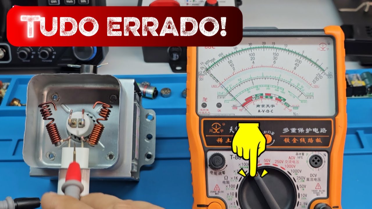 MELHOR TESTE PARA MAGNETRON E TRANSFORMADOR DE ALTA TENSÃO #tomadaserie #microondas 