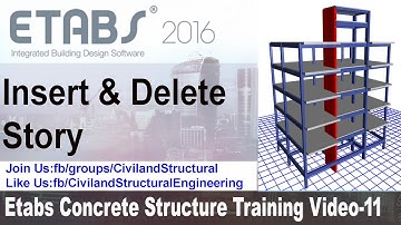 How to Insert & Delete Story in Etabs 2016 V 11