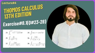 *"Thomas Calculus 13th Edition | Chapter 8 - Exercises 8.1 (Q23 to Q28) | #calculus