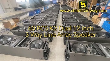 60 pcs K2 Dual 12 inch 3 way line array Speaker