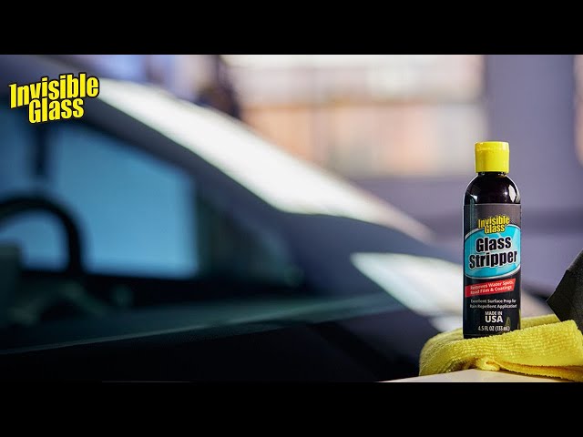 Deep cleaning your windshield like never before with Invisible Glass Glass  Stripper. 