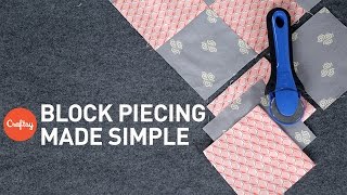 Practice how to piece a quilt with this simple 9-patch block! You