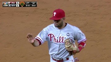 PHI@NYY: Blanco starts an around-the-horn double play