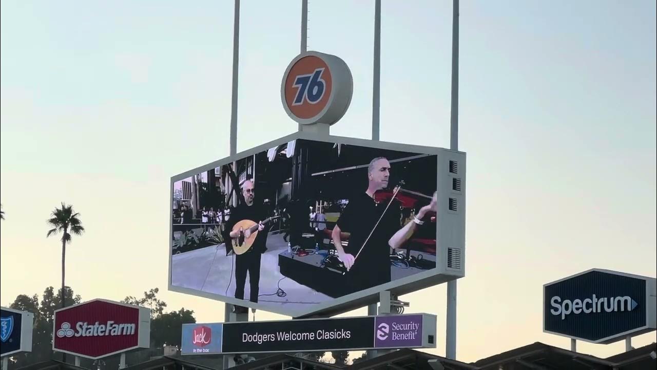 vikmomjian performing at Dodgers Stadium for Armenian Heritage night