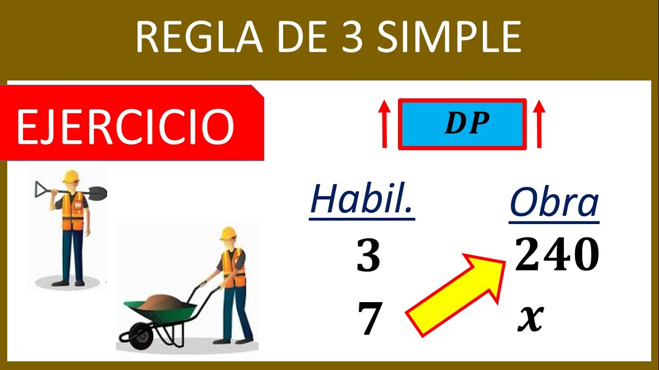 REGLA DE 3 SIMPLE DIRECTAMENTE PROPORCIONAL - Ejercicio Resuelto - YouTube
