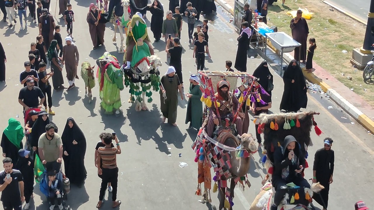 دخول مسيره اهالي الشنافيه هيئة سبايا الرؤوس  المنحورة إلى كربلاء 1443// 2021