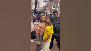 Deshae Frost vs Jay Cinco😂 #dunk #1v1 #shorts #basketball #public