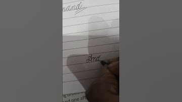 write a name of Anand in cursive # Shorts