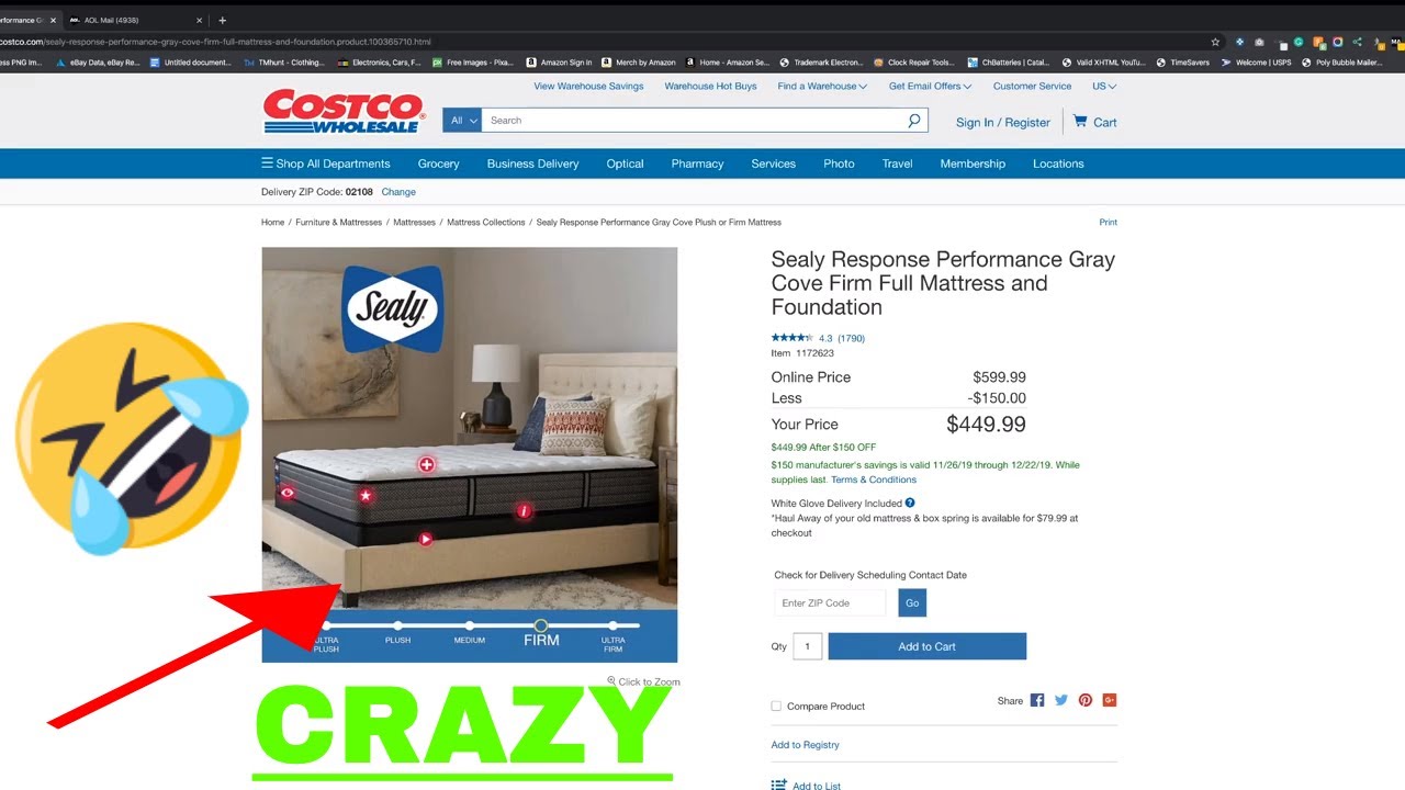 My Crazy Costco Mattress Review CRAZY/Purchase Mattress Online YouTube