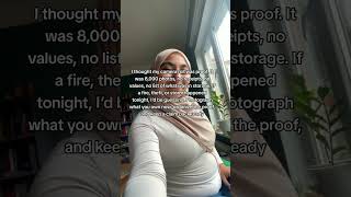 I thought my camera roll was proof. It was 8,000 photos, no receipts, no values, no list of what…