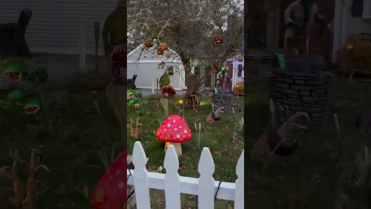 The Village Mire Yard Haunt 2025 Halloween Walk-By  #halloween #yardhaunt #homehaunt