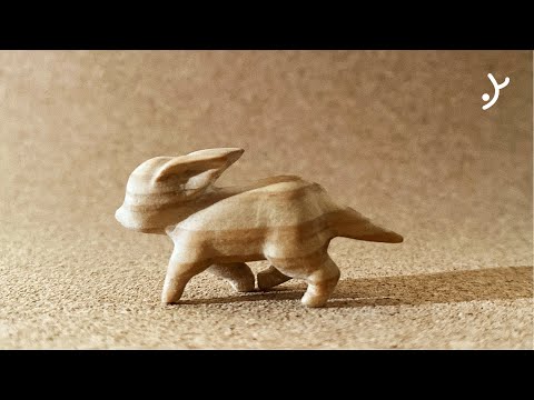 [ moolgunamu ] Wood carving - Fennec fox ( 나무 조각 - 사막 여우 )