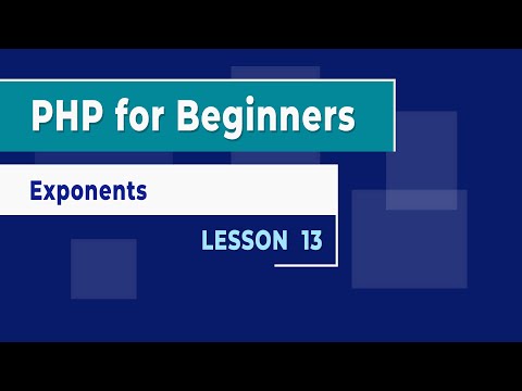 PHP for Beginners - Lesson 13 - Exponents