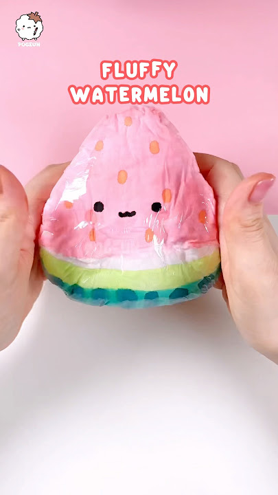 Fluffy Watermelon plushie🍉ttisue DIY