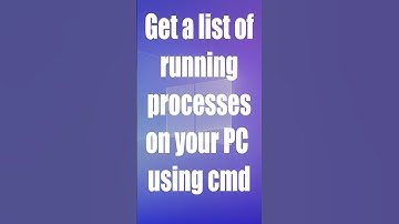 💻 CMD Trick: Get a list of running processes on your PC with cmd.