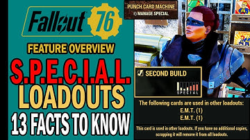 SPECIAL Loadouts 🔀 : 13 Facts to Know! (Update 26) | Feature Overview | Fallout 76