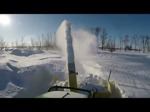 3-9-19 JOHN DEERE 1025R SNOW BLOWING