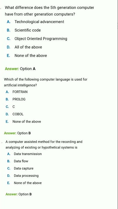 Computer Fundamental Questions With Answer|| computer Objective ...