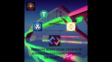 BRIDGING $USDT FROM CRONOS TO BINANCE BLOCKCHAIN + UPDATES ON YA BOY....🙈👽
