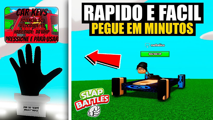 MÉTODO RÁPIDO E FÁCIL para pegar a GLOVE CAR KEYS no Slap Battles!