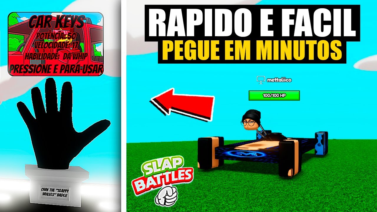 Como Conseguir Luva Chaves do Carro | Slap Battles | Roblox