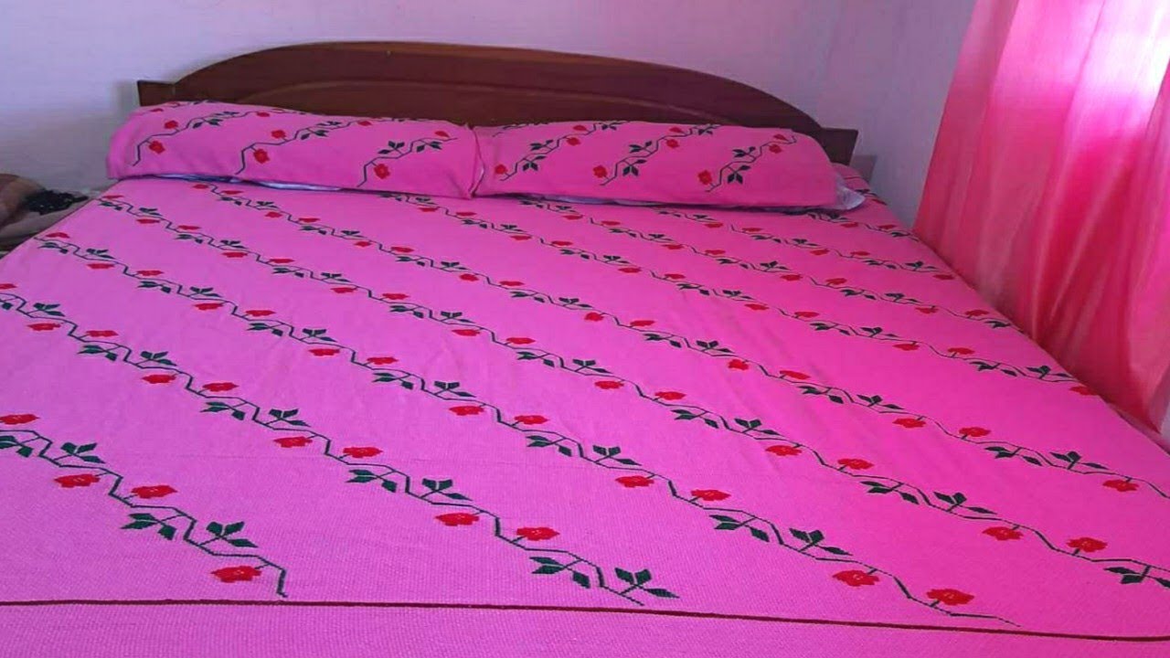 Bedsheet design|Dusati chadar|Dusati design|cross stitch design|cross stitch pattern|chadar ka degin