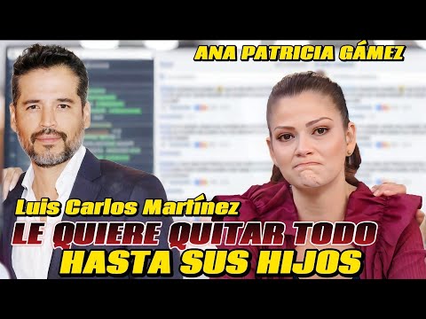 LUIS CARLOS MARTÍNEZ quiere quitarle todo a ANA PATRICIA GÁMEZ  hasta sus HIJOS