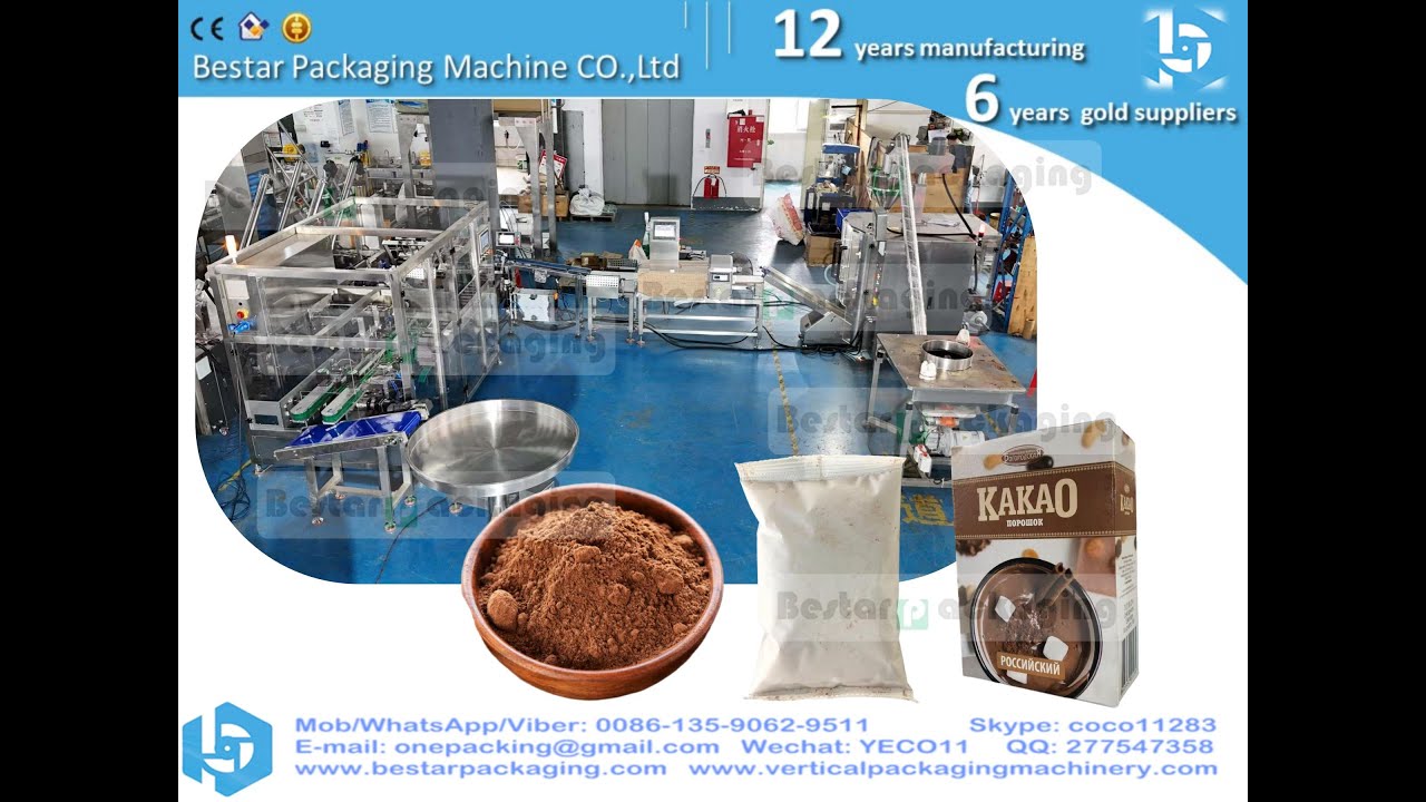 Bestar pack 100g to 1000g coffee powder pouch packing machine with automatic cartoning machine