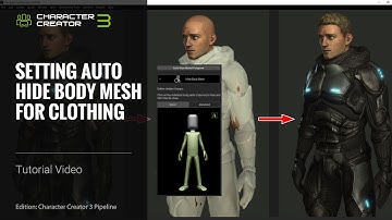 Character Creator 3 Tutorial - Setting Auto Hide Body Mesh for Clothing