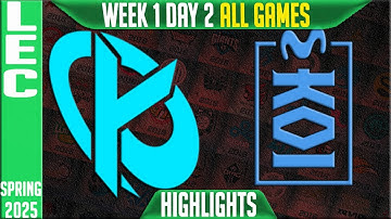 KC vs MKOI Highlights ALL GAMES | LEC Spring Split W1D2 2025 | Karmine Corp vs Movistar KOI