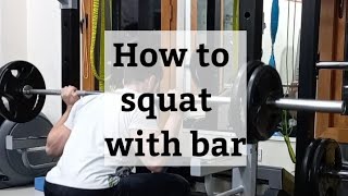 Back squat gluteus squat