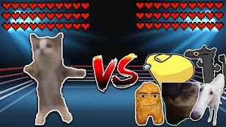 Giant Happy Cat vs All Memes! Meme battle