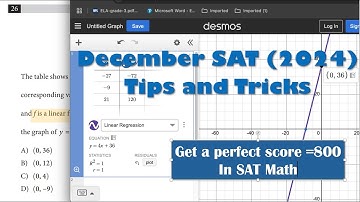 December SAT Math-2024 Tips and Tricks/Hard Level/Solve it under a minute/Desmos