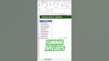 Eliminar apellidos de un listado con nombres y apellidos en Excel