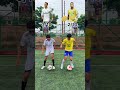 Neymar vs Ronaldo Stepover Balloon Challenge 🎈⚽ #football #ronaldo