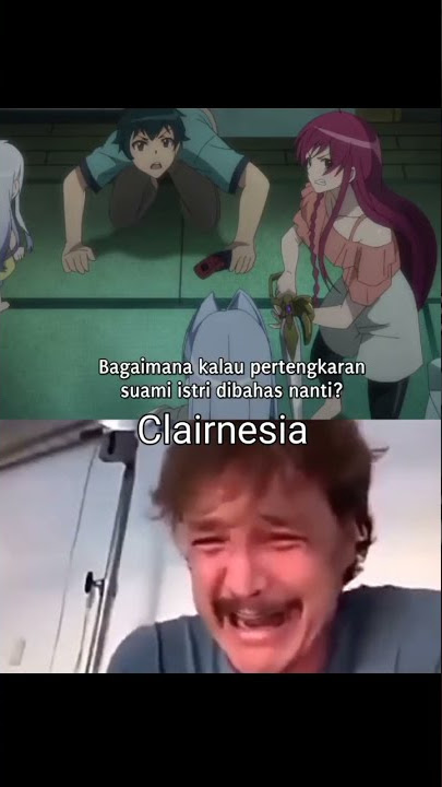 Romance Anime Hataraku Maou-sama | Pedro Pascal Crying Meme