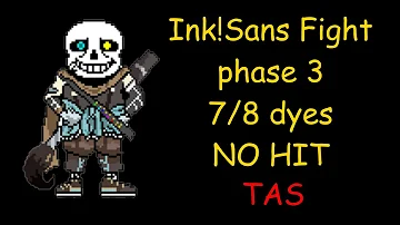 [TAS] Ink!Sans Fight v0.39 phase 3 — 7/8 dyes NO HIT