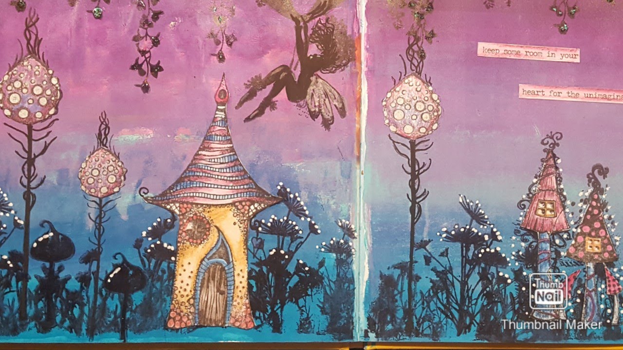 Art journal with lavinia stamps. YouTube