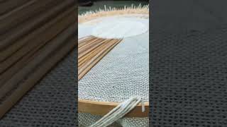 Timelapse fiber art tapestry creation in 30 seconds! #artprocess #fiberart #naturalfibers #shorts