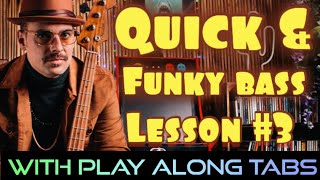 Funk Bass Lesson #3 - With Tabs and Play-along // Herbie Hancock - Help Yourself