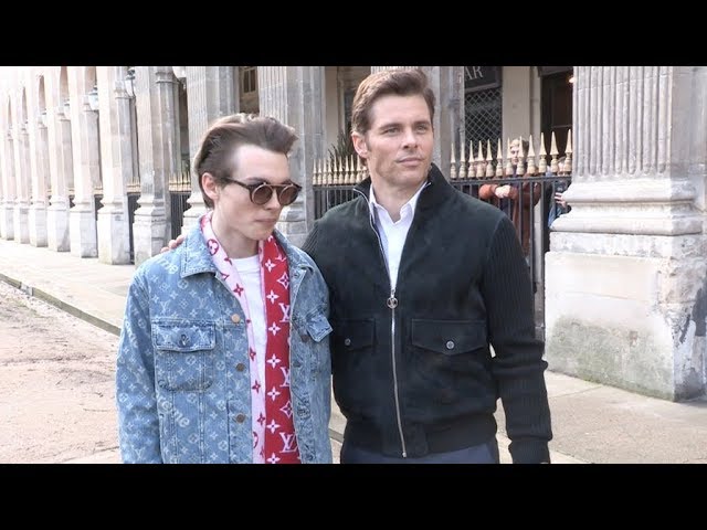 James Marsden Brings Son Jack to Louis Vuitton Menswear Paris