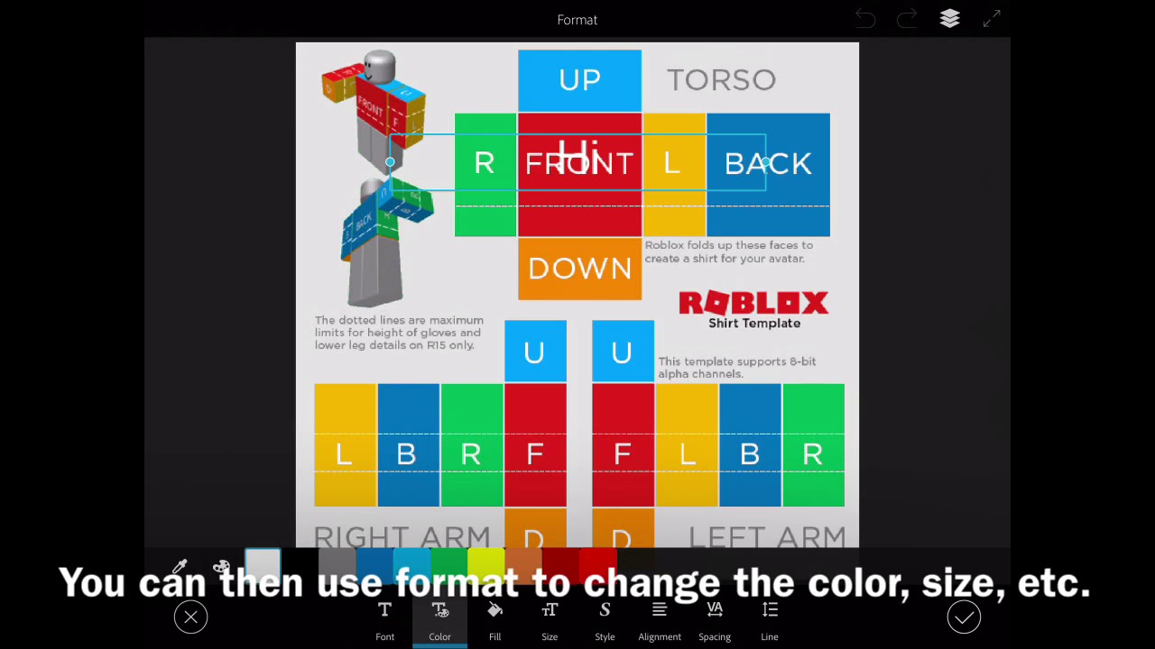 How To Make Your Own Roblox Shirt On Ipad Full Tutorial Youtube - roblox shirt template ipad