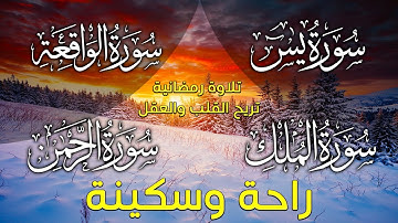 سورة  يس+الملك+الرحمن+الواقعة(تلاوة هادئة😴😌)رمضان 2023💚 القارئ حذيفة الكعيد💚