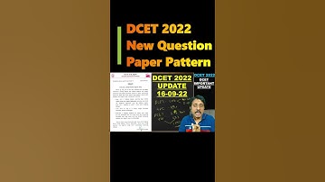 DCET 2022 New QP Pattern #shorts |DCET |DCET 2022 #youtubeshorts #trending #nammdiploma