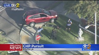 Pursuit Of Honda Ends With PIT Maneuver In South Gate; 2 In Custody