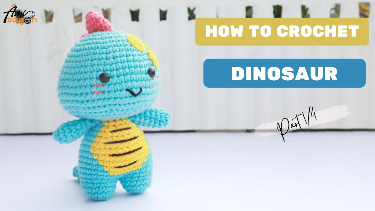 #279 | Dinosaur Amigurumi Free Crochet Pattern (1/4) | How To Crochet Amigurumi Animal | @AmiSaigon