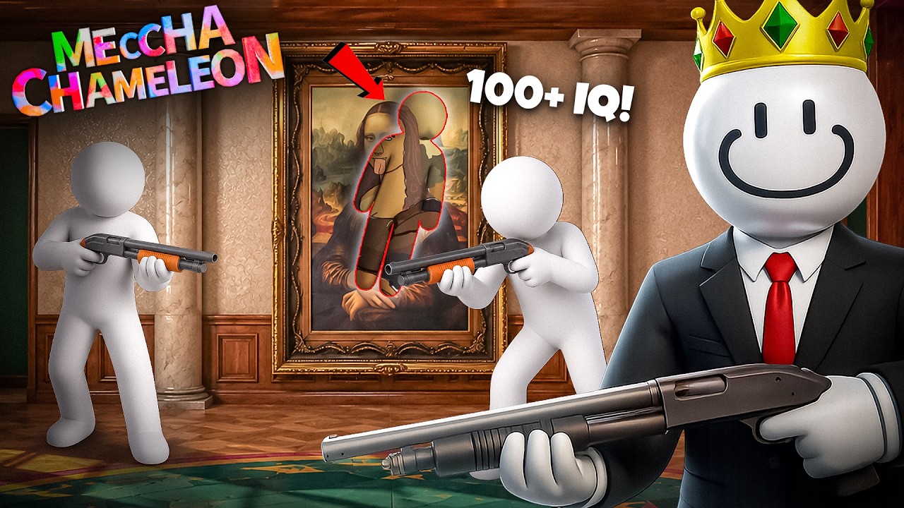 I Tried 100IQ HIDING SPOTS in MECCHA CHAMELEON!