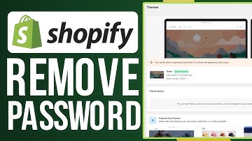 How To Remove Password From Shopify Store (2025) Full Tutorial