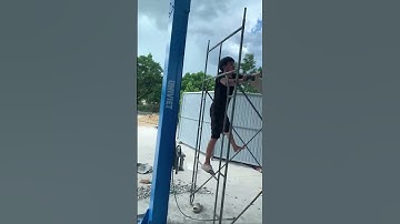 Lắp đặt cầu nâng 2 trụ #univiet #shorts